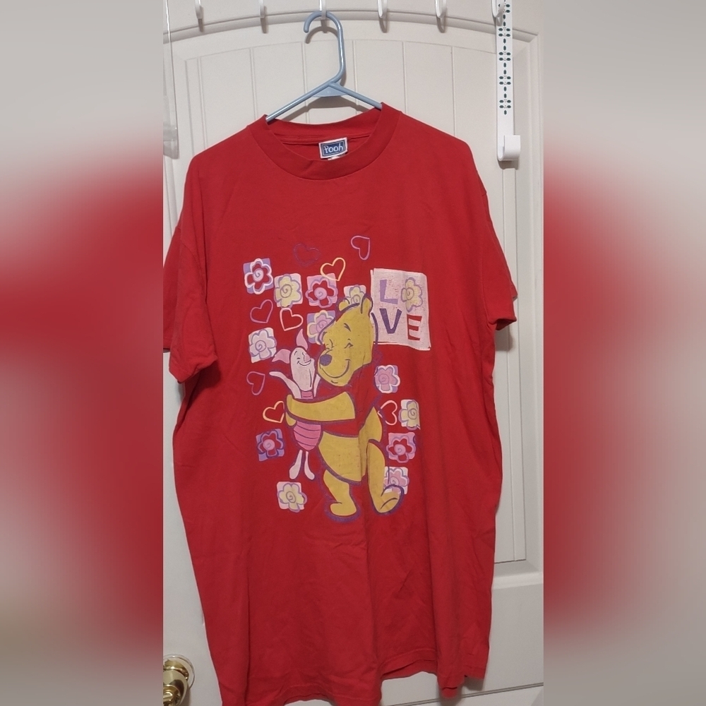 Red Men's Shirt with Cartoon Print - Picture 1 of 6